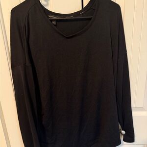 Banana Republic Black Long Sleeve Relaxed Blouse